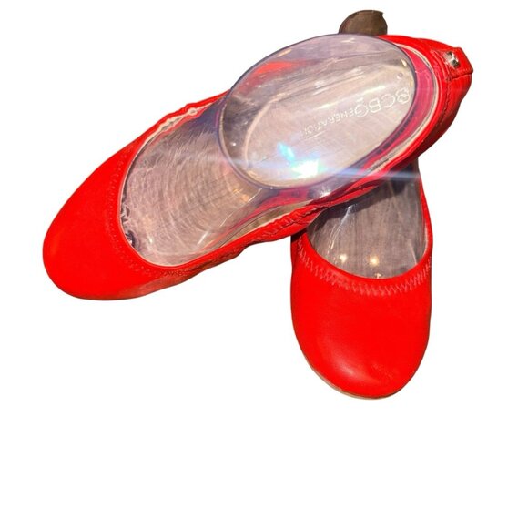 BCBG Generation Shoes Ballet Flats Scrunch Tomato Red Women’s Size 7 - Picture 4 of 6